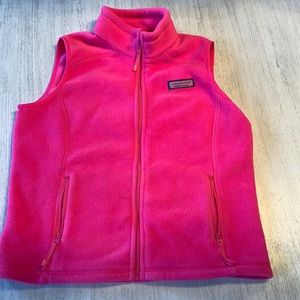 Girls pink vineyard vines pink fleece vest